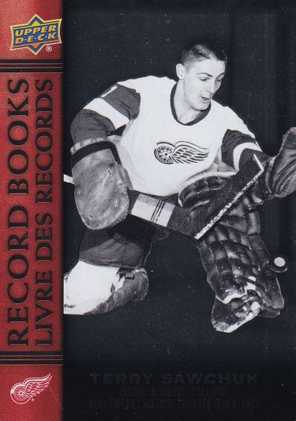 insert karta TERRY SAWCHUK 22-23 Tim Hortons Legends Record Books číslo RB-4
